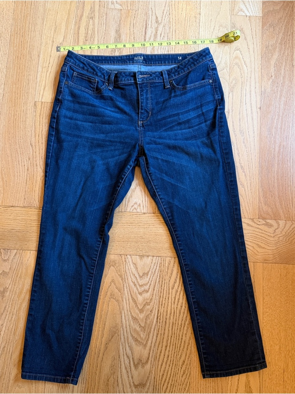 a.n.a Dark Blue Ankle Crop Jeans